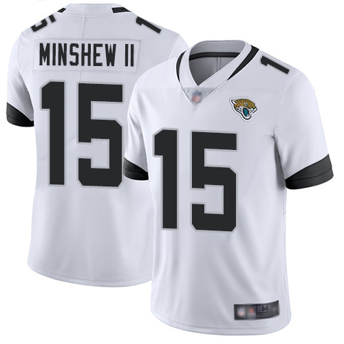 Men Nike Jacksonville Jaguars #15 Gardner Minshew II White  Stitched NFL Vapor Untouchable Limited Jersey